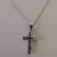 COL AÇO CRUZ 3CM TRABALHADA DESENHADA CORR 50 CM CADEADO