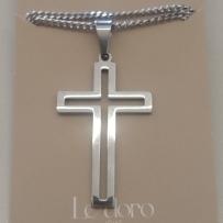 COLAR AÇO CRUZ LISA VAZ QDD 24MMX37MM CORR 70CM