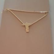 COLAR FO CRISTO REDENTOR LISO VENEZ 45CM+ALONG