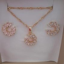 CONJ FO 9 GOTAS ZIRC MEIA  RDD 13MM CORR SINGA PURA 45CM+ALONG