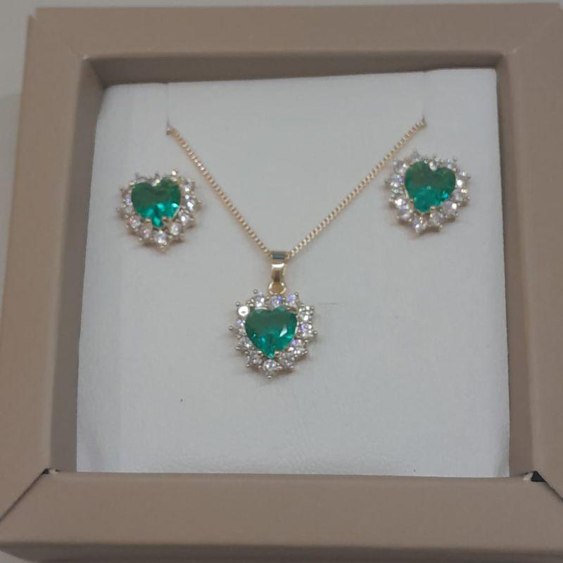 CONJ FO CORA ZIRC VERDE 13MM VENEZ 45CM
