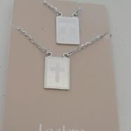 ESCAPULARIO PLACA   AÇO DEUS E FIEL CRUZ CORR 60CM