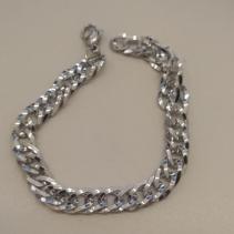 PULSEIRA AÇO ELOS DUPLO 8MM 21CM