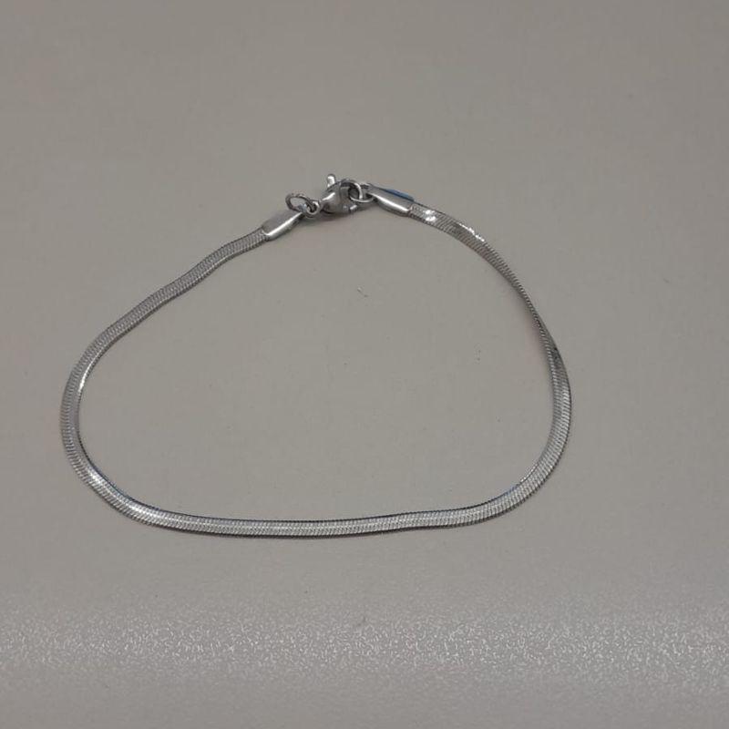 PULSEIRA AÇO FITA LISA 2MM 19CM