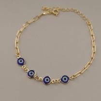 PULSEIRA FO 4 OLHO GREGO CORR CARTIER 18CM+ALONG