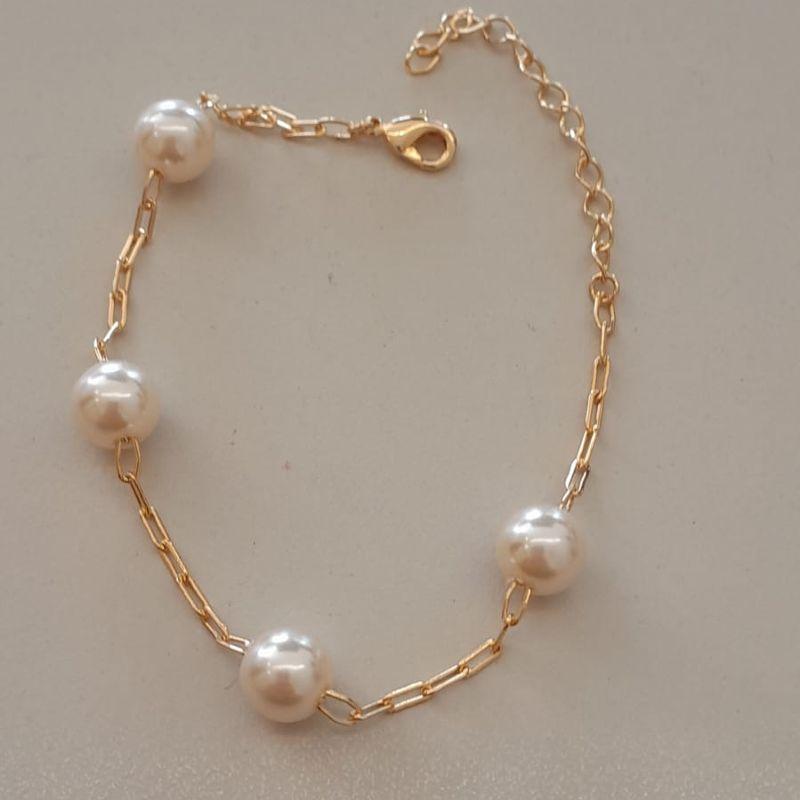 PULSEIRA FO 4 PEROLAS 8MM CORR CARTIER 16CM+ALONG