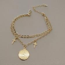 PULSEIRA FO DUPLA GRUME ELOS MANDALA PAI NOSSO 2 CRUZ