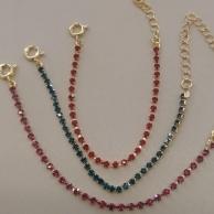 PULSEIRA FO INF RIVIERA COLORIDA 2MM  11CM+ALONG
