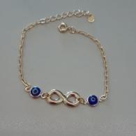 PULSEIRA FO INFINITO LISO 2 OLHO GREGO CORR CARTIER 17CM+ALONG