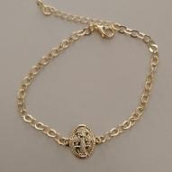 PULSEIRA FO SÃO BENTO OVAL ELOS  17CM + ALONG