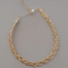 PULSEIRA FO TRANÇADA  4,5MM 17CM+ALONG