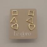 TRIO FO QDD TRIANGULO CORAÇÃO LISO VAZ 6MM